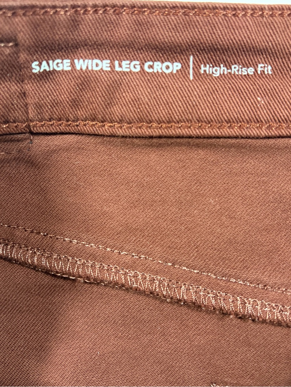AG Saige High-Rise Wide Leg Crop Raw Hem Pants (32) - Picture 2 of 9